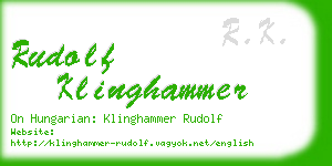 rudolf klinghammer business card